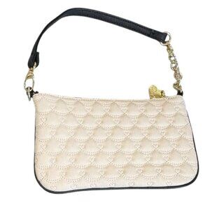 Betsey Johnson Wallet Wristlet Stripe Dot Logo Quilted Bag